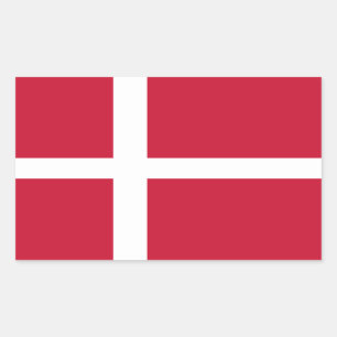 Denmark Flag Rectangular Sticker