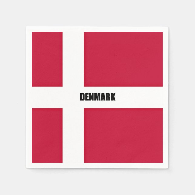 Denmark Flag (red and white) Napkin (Front)