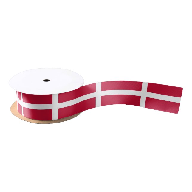 Denmark Flag Satin Ribbon (Spool)