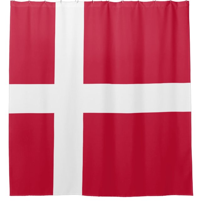 Denmark Flag Shower Curtain (Front)