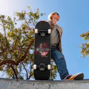 Denmark flag skateboard