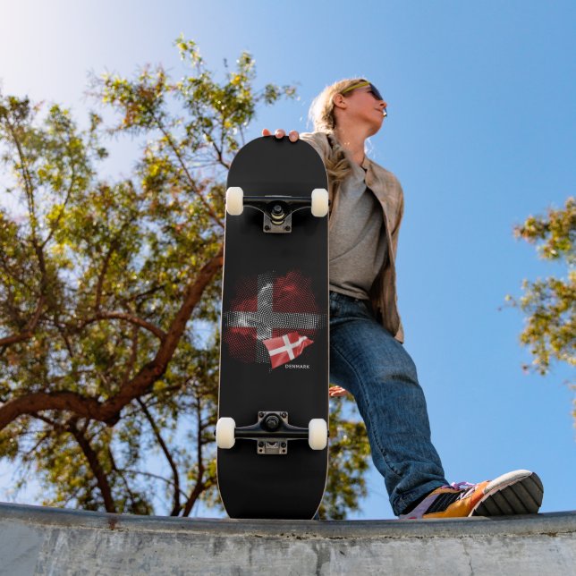 Denmark flag skateboard (Outdoor 1)