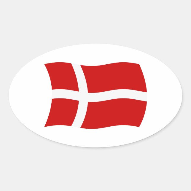 Denmark Flag Sticker (Front)