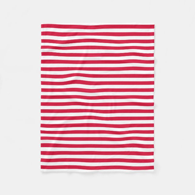 Denmark flag stripes country colour pattern red wh fleece blanket (Front)