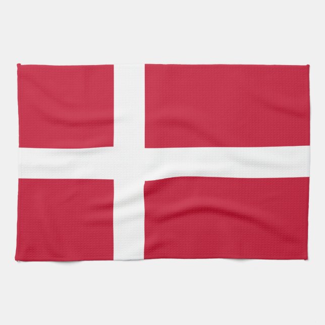 Denmark Flag Tea Towel (Horizontal)