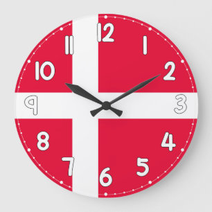 Denmark Flag Wall Clock – Patriotic Danish Decor
