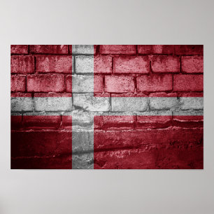 Denmark flag wall poster