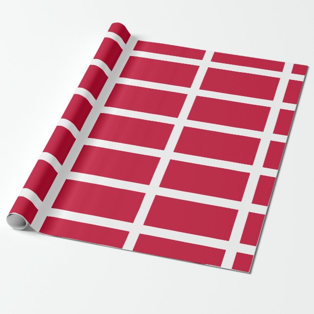 Denmark Flag Wrapping Paper (Unrolled)