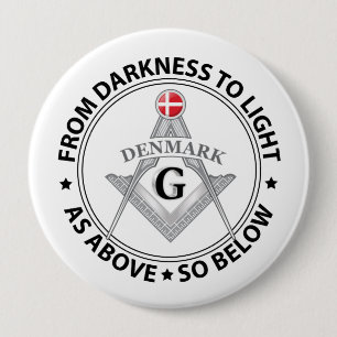 Denmark freemasonry sign 10 cm round badge