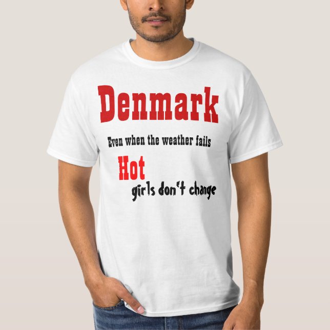 Denmark hot girl t-shirts (Front)