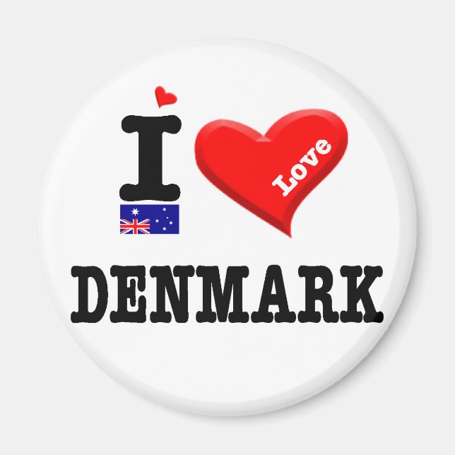 DENMARK - I Love Magnet (Front)