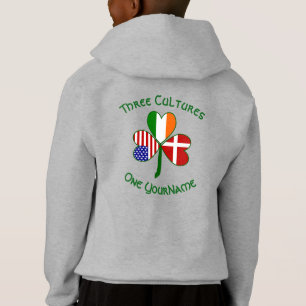 Denmark Ireland USA Shamrock Flag Personalised 
