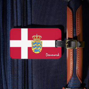 Denmark Luggage Tags, patriotic Danish Flag Tag