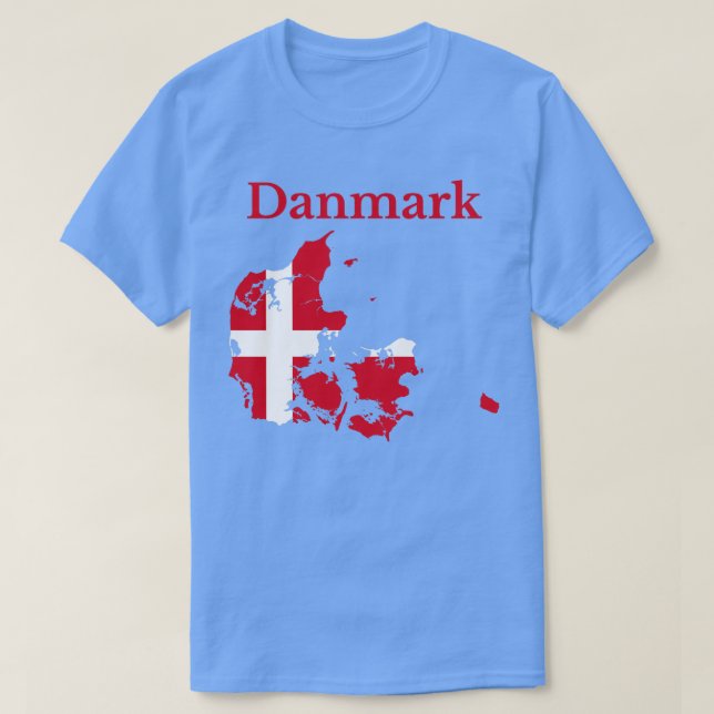Denmark Map Flag T-Shirt (Design Front)