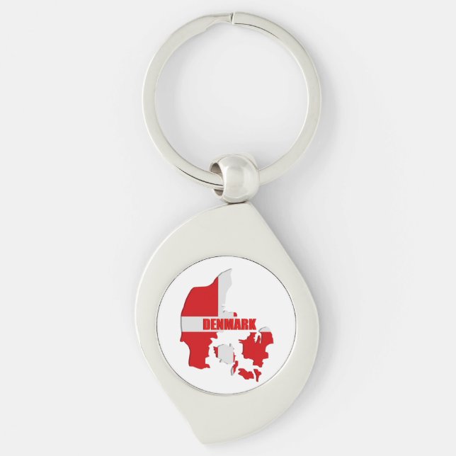 Denmark map key ring (Front)