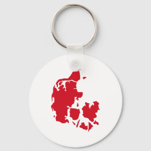 Denmark Map Key Ring