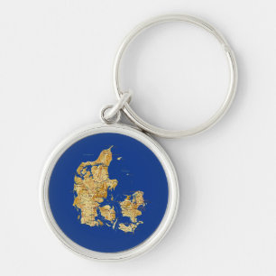 Denmark Map Keychain