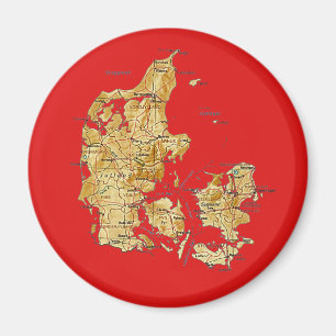 Denmark Map Magnet