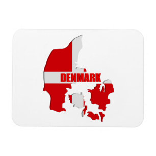 Denmark map magnet
