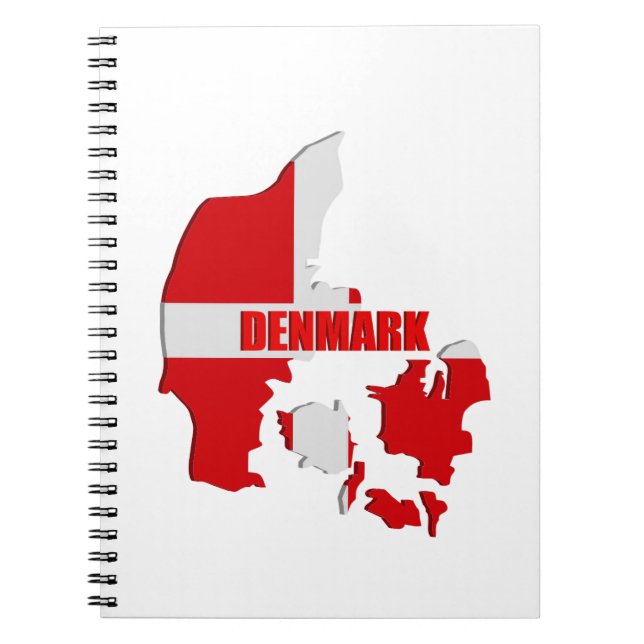 Denmark map spiral notebook (Front)