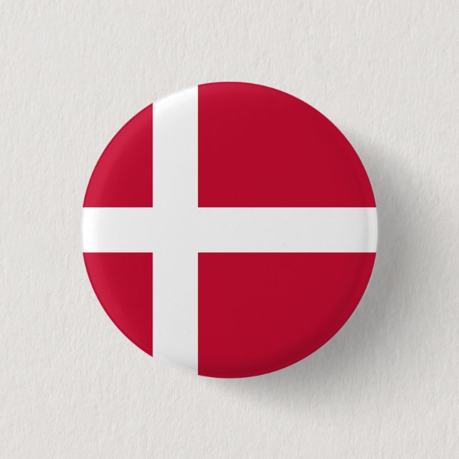 Denmark National Flag 3 Cm Round Badge (Front)
