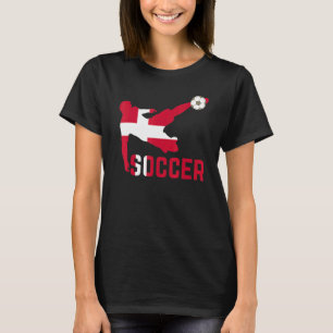 Denmark National Soccer  Soccer Denmark Flag Footb T-Shirt
