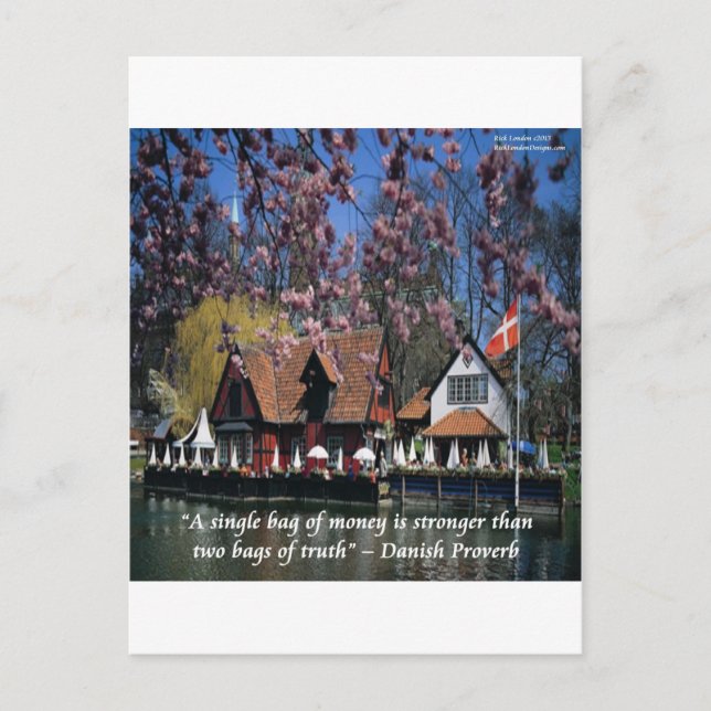 Denmark Photo & Famous Proverb Postcard (Front)