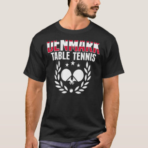 Denmark Ping Pong   Proud Danish Table Tennis Supp T-Shirt