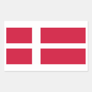 DENMARK RECTANGULAR STICKER