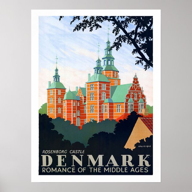 Denmark, Rosenborg castle, mediaeval romance Poster (Front)