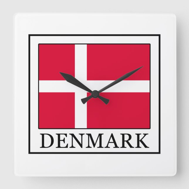 Denmark Square Wall Clock (Front)