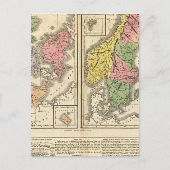 Denmark, Sweden, and Norway Postcard (Front)