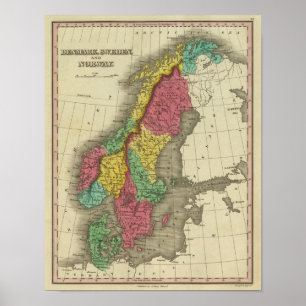 Denmark, Sweden, And Norway Poster