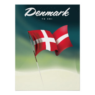 Denmark "To ski" Travel poster