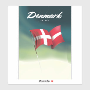 Denmark "To ski" Travel poster