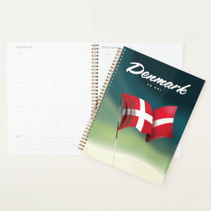 Denmark "To ski" Travel poster Planner