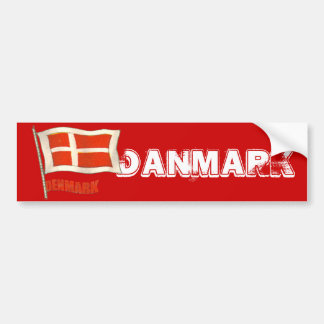 Denmark vintage flag Dansk fans gifts Bumper Sticker