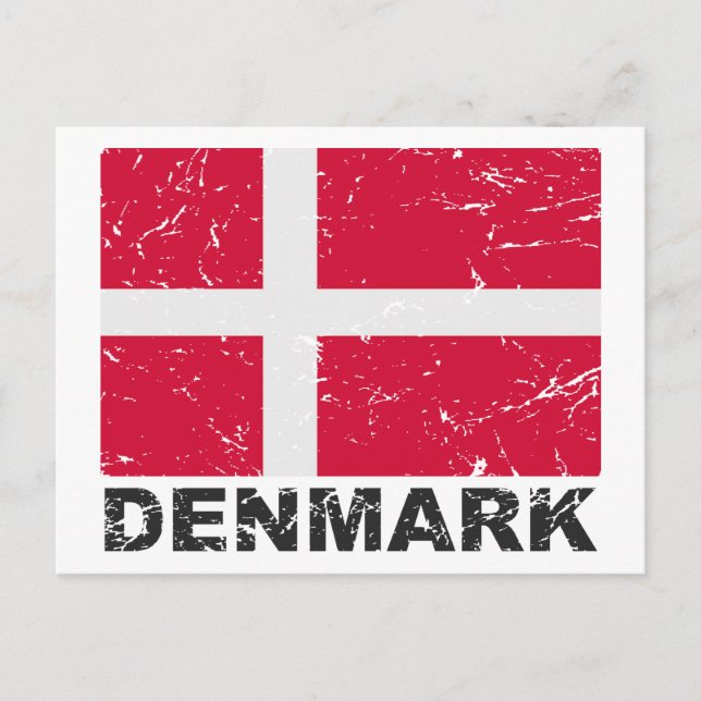 Denmark Vintage Flag Postcard (Front)