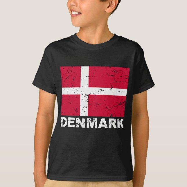 Denmark Vintage Flag T-Shirt (Front)