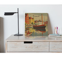 Denmark Vintage Travel Poster customisable