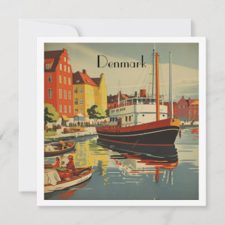 Denmark Vintage Travel Poster customisable