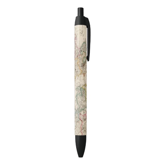 Denmark with inset map of Iceland Black Ink Pen (Bottom (Vertical))