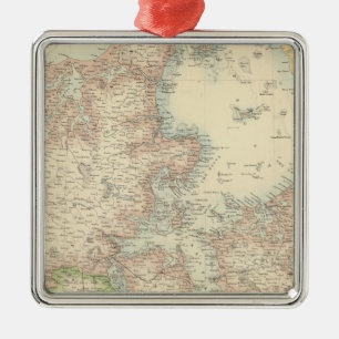 Denmark with Schleswig and Holstein Metal Tree Decoration