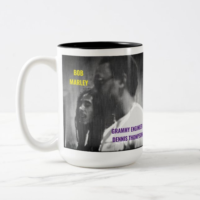 DENNIS  & BOB   Two-Tone Mug, 15 oz Coffee Mug (Left)