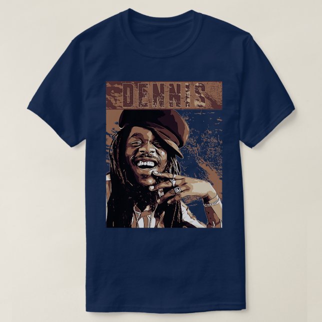 Dennis Brown Brown vintage T-Shirt (Design Front)