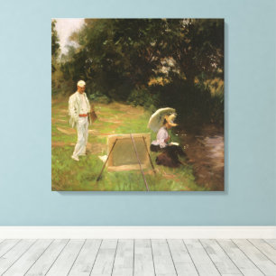 Dennis Miller Bunker Painting at Calcot by Sargent Canvas Print