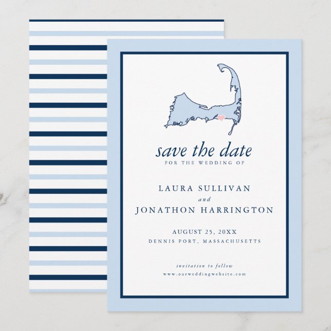 Dennis Port Cape Cod Wedding Save The Date (Front/Back)