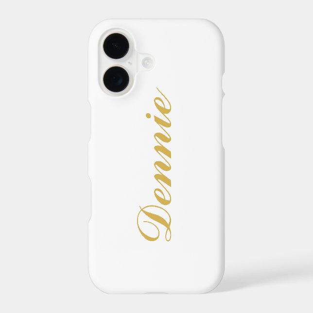 Dennis Typography Gold Script Personalised Gift (Back)