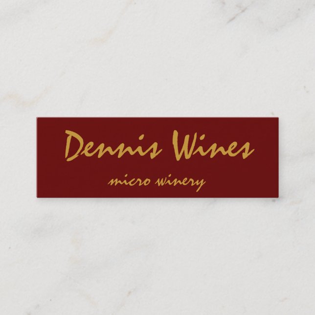 Dennis Wines Mini Business Card (Front)