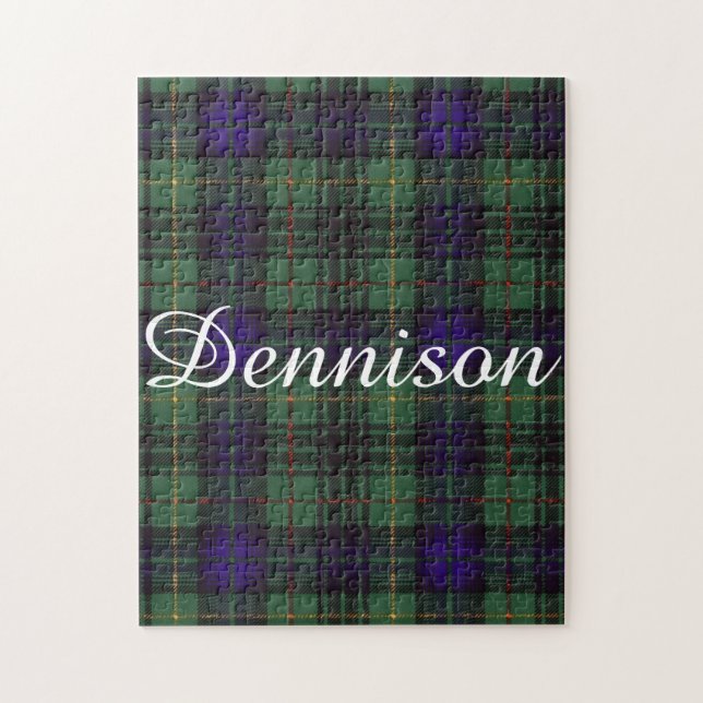 Dennison clan Plaid Scottish kilt tartan Jigsaw Puzzle (Vertical)